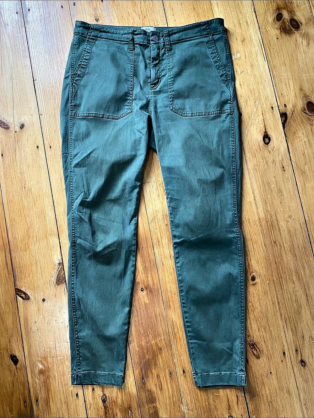 J.Crew Straight Leg Pants in Green Waist 30 Like New